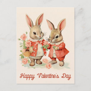 Postal Conejo conejo conejo conejito día de San Valentín
