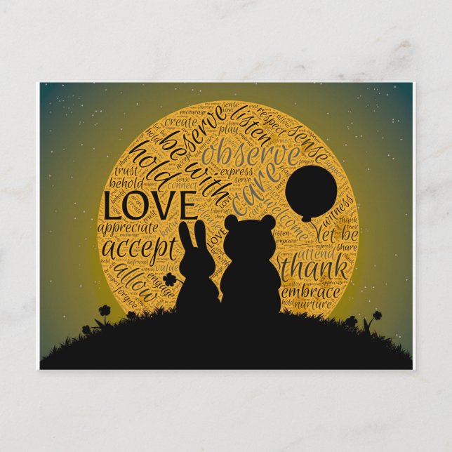 Postal Conejo de amor (Anverso)