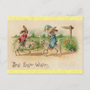 Postal Conejo de conejito de Pascua