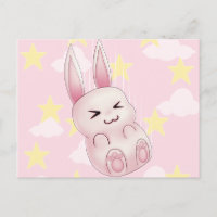 Conejo de conejo Kawaii de color rosado caido por 