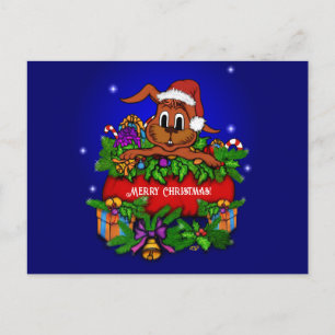 Postal Conejo de navidades