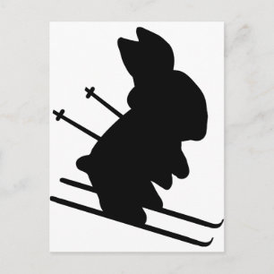 Postal conejo de nieve