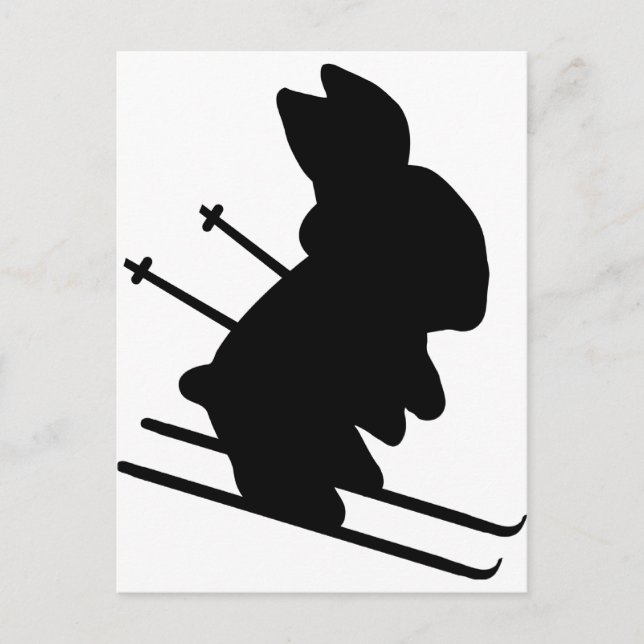 Postal conejo de nieve (Anverso)