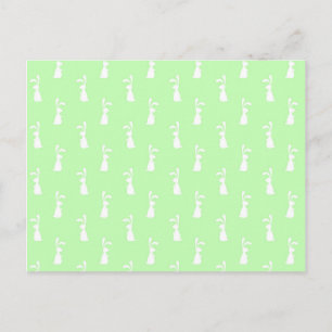 Postal Conejo de Patrón de Color Pastel Fondo de Menta Ma