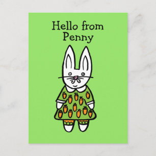 Postal Conejo de Penny personalizado