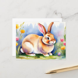 Postal Conejo feliz 2, Pascua