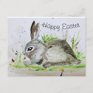 Postal Conejo feliz de Pascua