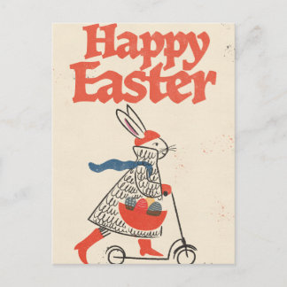 Postal Conejo Feliz de Pascua