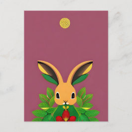 Postal Conejo, Fresas, Mandala, Posttravesía