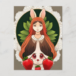 Postal Conejo, Fresas, Mandala, Posttravesía