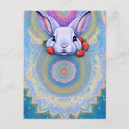 Postal Conejo, Fresas, Mandala, Posttravesía
