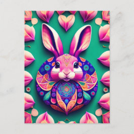 Postal Conejo, Fresas, Mandala, Posttravesía