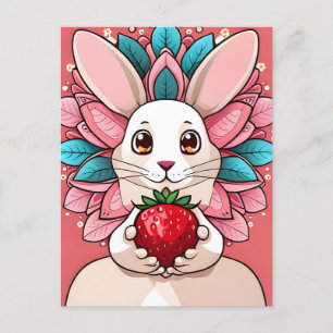 Postal Conejo, Fresas, Mandala, Posttravesía