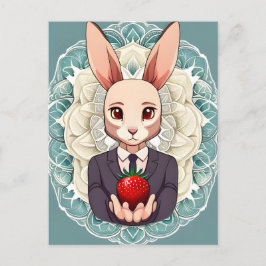 Postal Conejo, Fresas, Mandala, Posttravesía