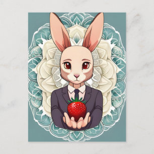 Postal Conejo, Fresas, Mandala, Posttravesía