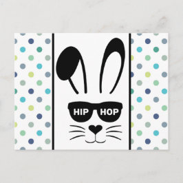 Postal Conejo Hop de Hip Hop de Pascua
