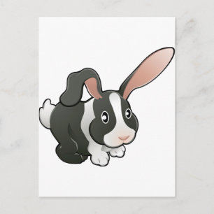 Postal conejo lindo y adorable