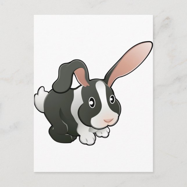 Postal conejo lindo y adorable (Anverso)