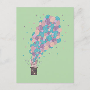 Postal Conejo Mago Explosión de Burbujas Magia Capricho