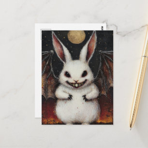 Postal Conejo Murciélago Vampiro