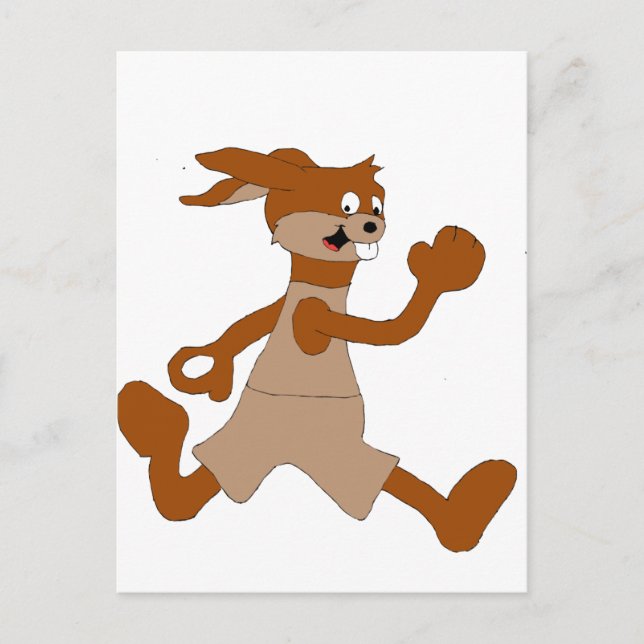 Postal Conejo Personalizado Jogging (Anverso)