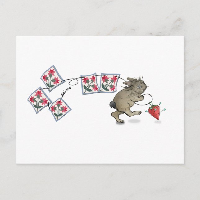 Postal Conejo Quilling (Anverso)