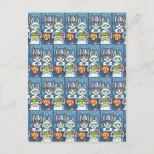 POSTAL CONEJOS DE PILGRÍA, PELOS DE PRIMA Y ADECUADOS DE