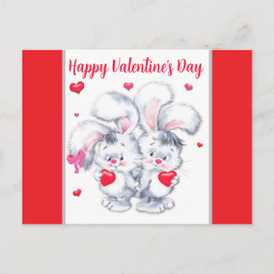 Postal Conejos de San Valentín