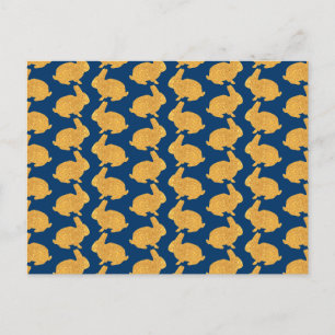 Postal Conejos dorados