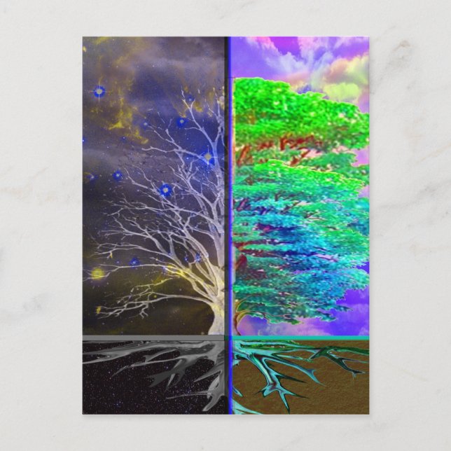 Postal Conexión de árbol de vida (Anverso)