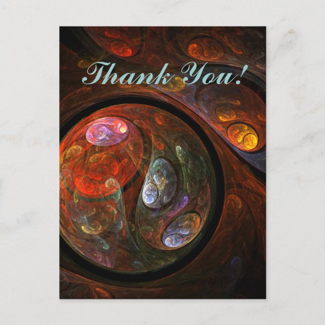 Postal Conexión fluida Gracias Postcard (Anverso)