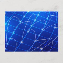 Postal Conexiones de red azul y blanco