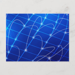 Postal Conexiones de red azul y blanco