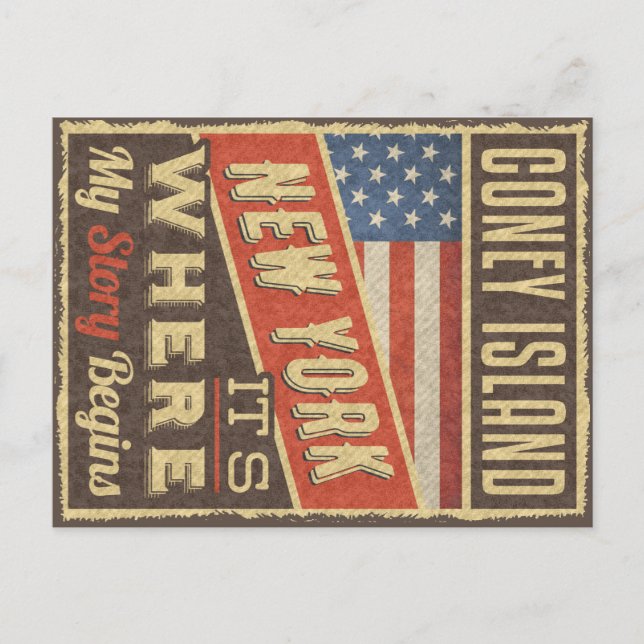 Postal Coney Island New York (Anverso)