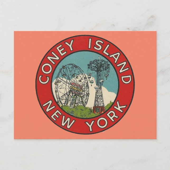 Postal Coney Island, New York Postcard (Anverso)