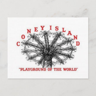 Postal Coney Island New York - Zona de juegos del mundo
