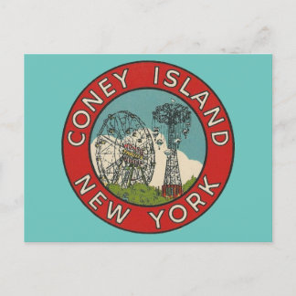Postal Coney Island, Nueva York