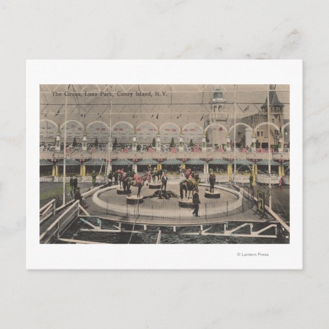 Postal Coney Island, NY - Luna Park Circus Act (Anverso)