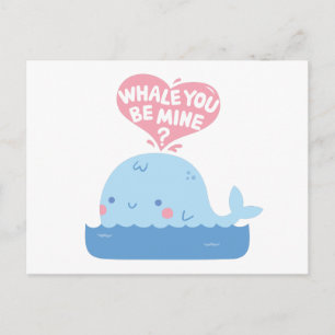 Postal Confesión de Amor Ballena Será Mía