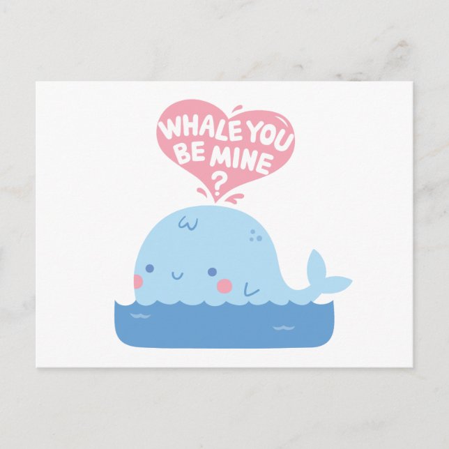 Postal Confesión de Amor Ballena Será Mía (Anverso)