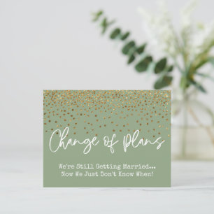 Postal Confeti Salvia Cambio de planes Boda pospuesta