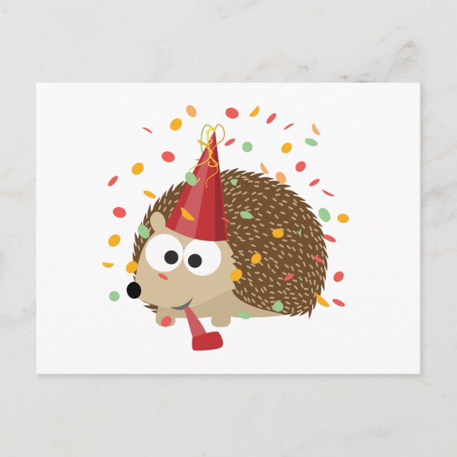Postal Confetti Fiesta Hedgehog (Anverso)
