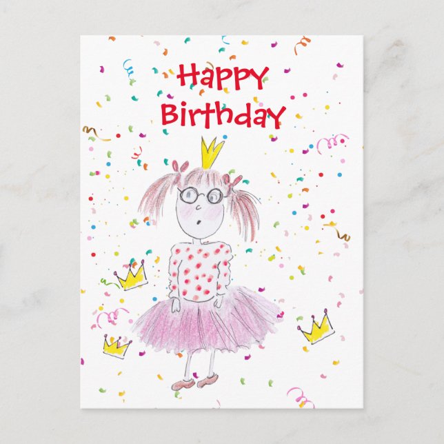 Postal Confetti Fiesta white (Anverso)