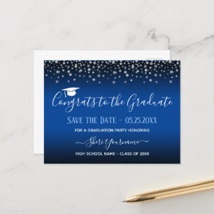Postal Confetti Graduation Party Save the Date Invitation