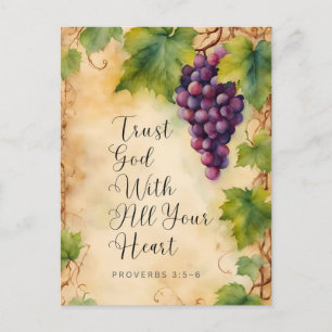 Postal Confía en Dios con Todo tu Corazón Proverbios 3:5-