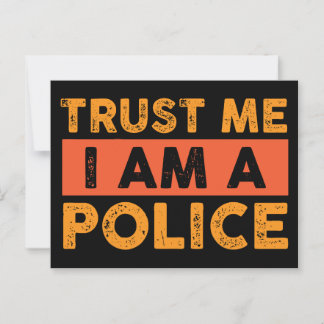 Postal Confía en mí que soy policía