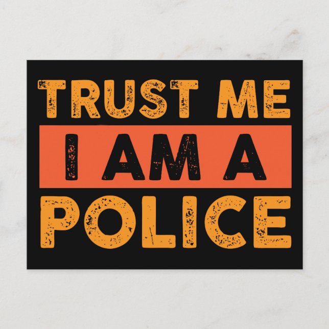 Postal Confía en mí que soy policía (Anverso)