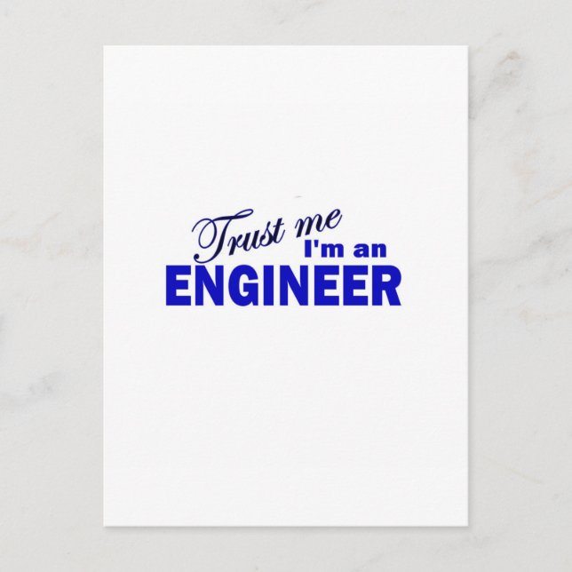 Postal Confía en mí. Soy ingeniero. (Anverso)