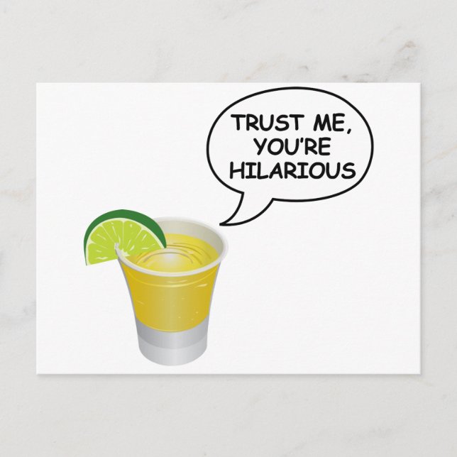 Postal Confía en mí -Tequila (Anverso)