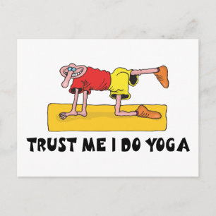 Postal Confía en mí y hago un regalo de yoga